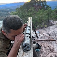 Image 12- Alex inspecting Core